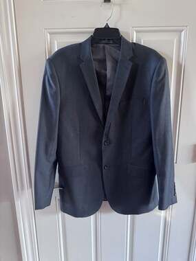 Men’s Bespoke Design Charcoal Slim Fit Suit Sport Coat Blazer 40R